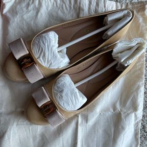 Ferragamo Varina Patent Calf Ballet Flats